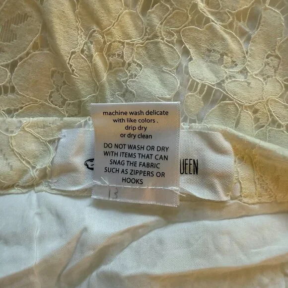 Just Bee Queen Carmella White Lace Midi Skirt - Size Large - Picture 6 of 10